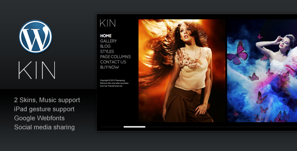 kin minimalist photography wordpress template